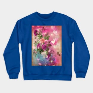 Botanical print, on old book page - Garden Dream Crewneck Sweatshirt